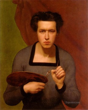 ルイ・ジャンモ Painting - アンヌ・フランソワ・ルイ・ジャンモの芸術家肖像画